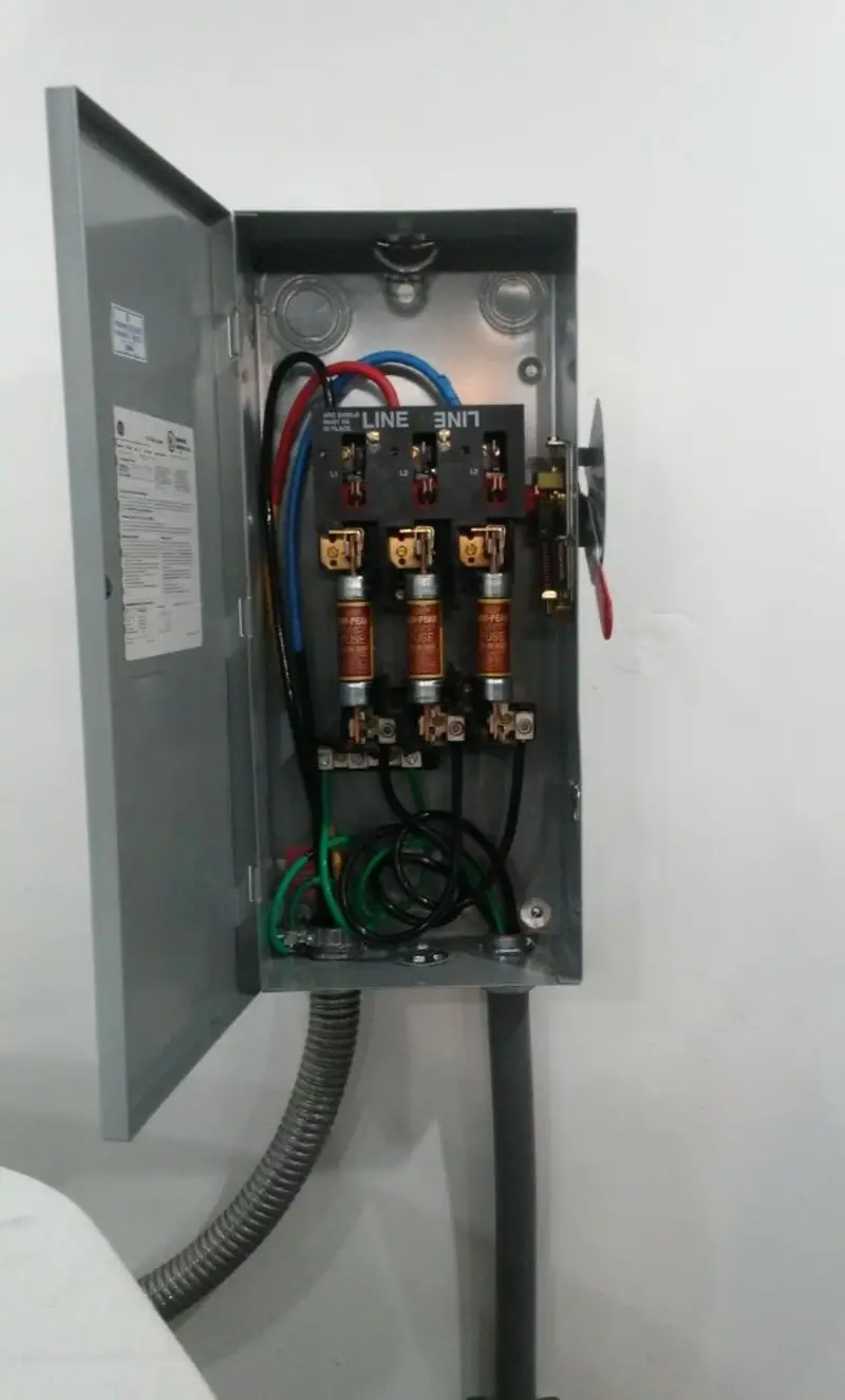 Three-phase disconnect switch installed for Electrical Wiring & Rewiring in Bangor